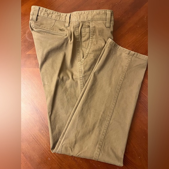 36X32 Men’s Original Dockers Alpha Khaki Pants Brown - Picture 2 of 7